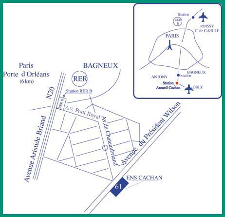 Plan d'accès à l'ENS Cachan